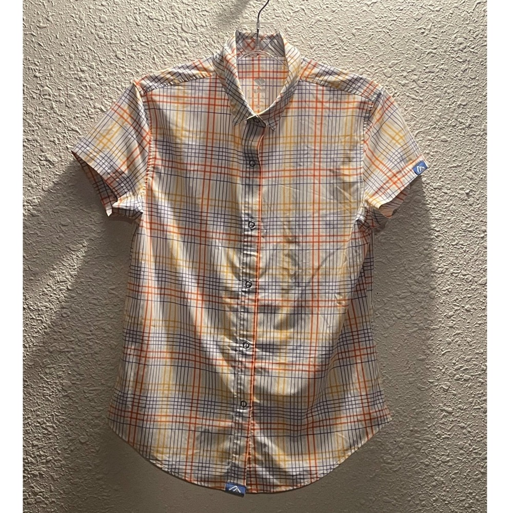 Rabbit‎ Senseman Multi Color Burton Down Plaid Short Sleeve Shirt.